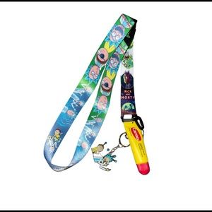 Rick and Morty keychain. Attached pendant & Carmex